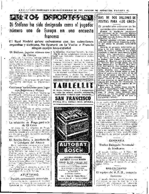 ABC SEVILLA 18-12-1957 página 47