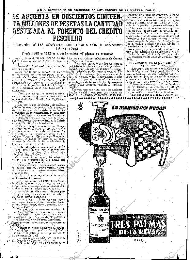 ABC MADRID 29-12-1957 página 91