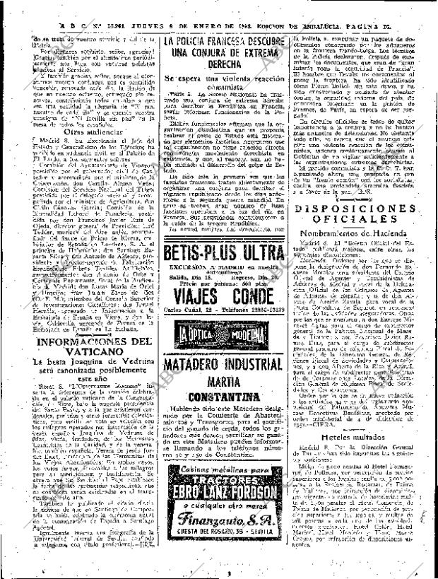 ABC SEVILLA 09-01-1958 página 16