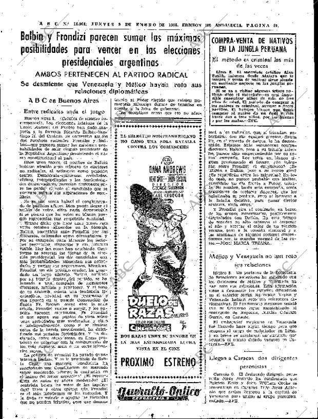 ABC SEVILLA 09-01-1958 página 21