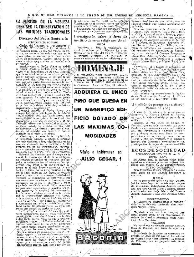 ABC SEVILLA 10-01-1958 página 20