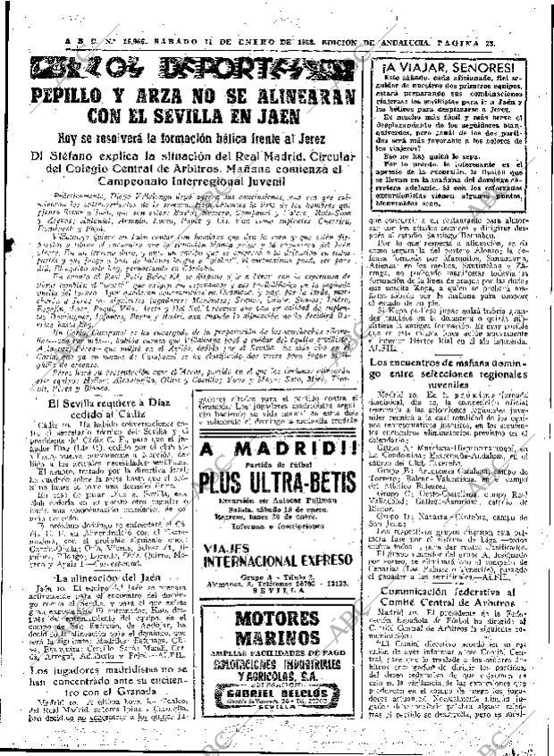 ABC SEVILLA 11-01-1958 página 23