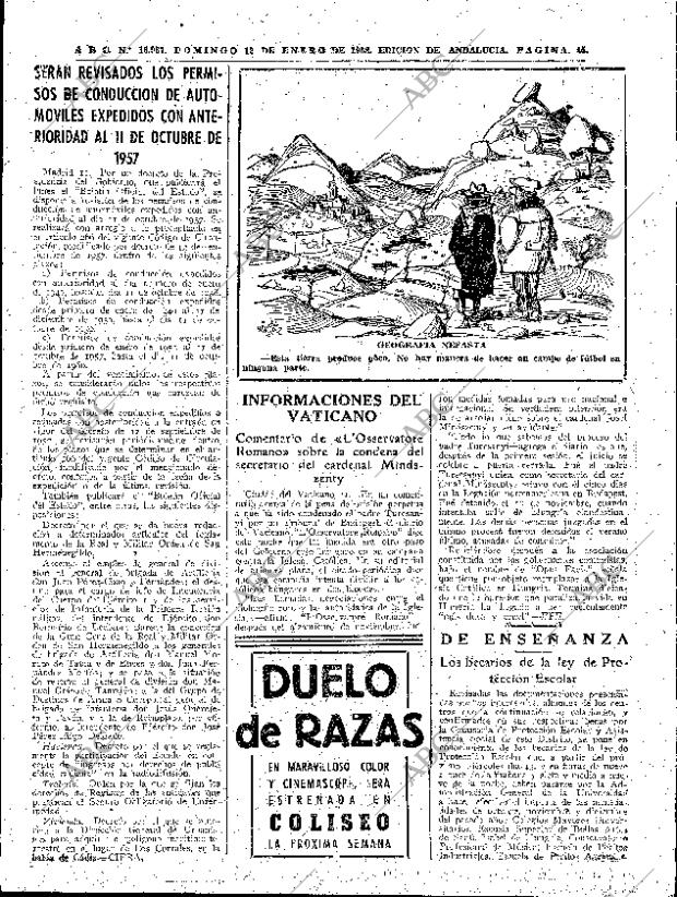 ABC SEVILLA 12-01-1958 página 45