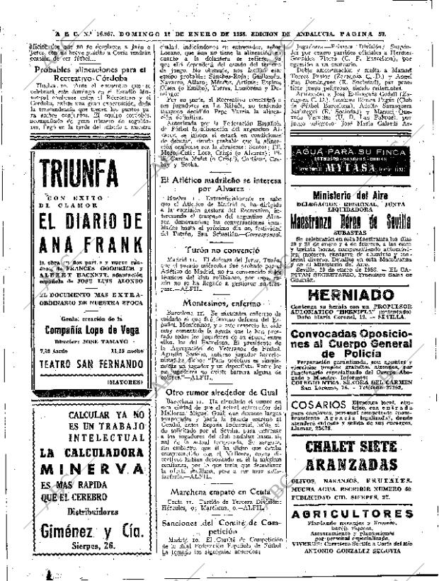 ABC SEVILLA 12-01-1958 página 50