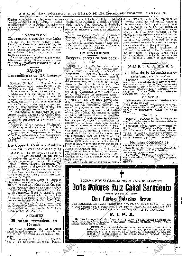 ABC SEVILLA 12-01-1958 página 52