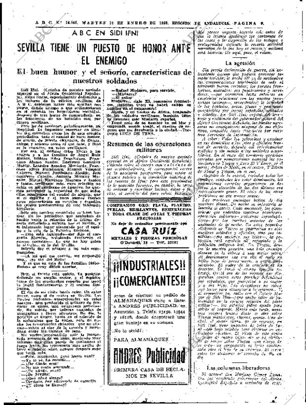 ABC SEVILLA 14-01-1958 página 9