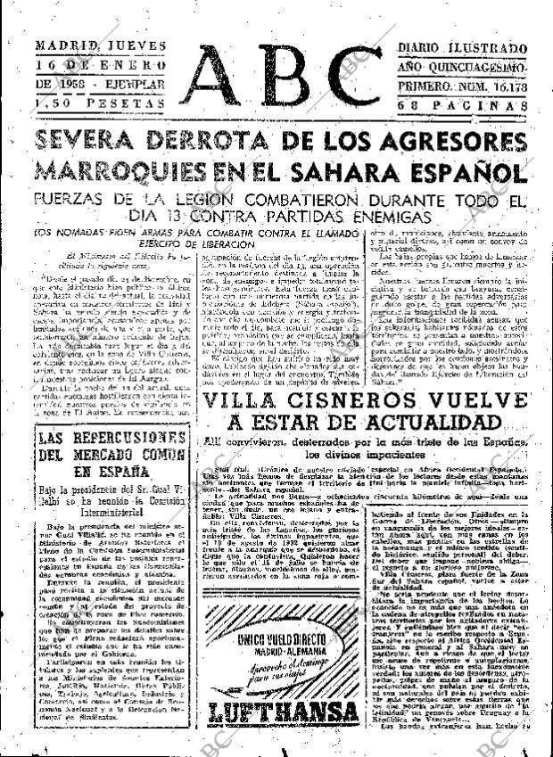 ABC MADRID 16-01-1958 página 23