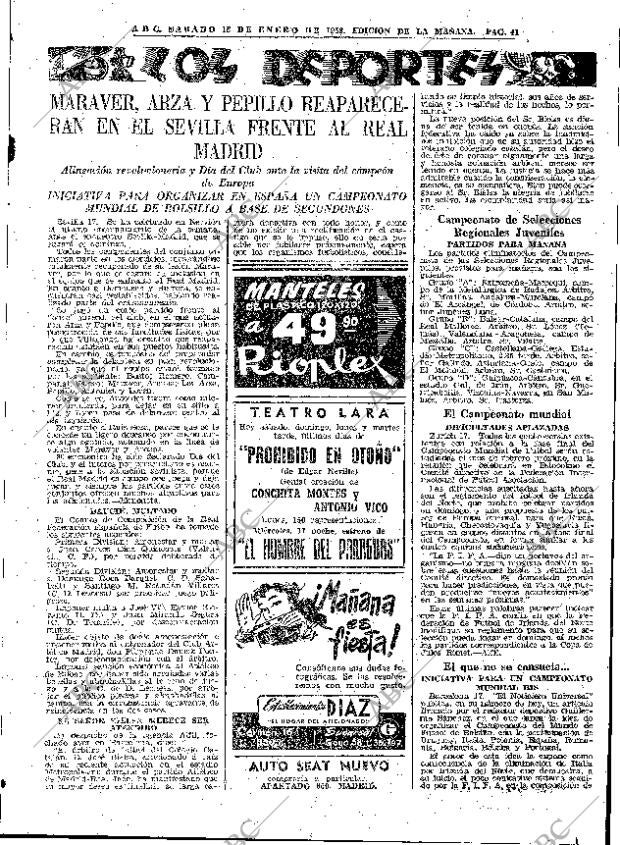 ABC MADRID 18-01-1958 página 41