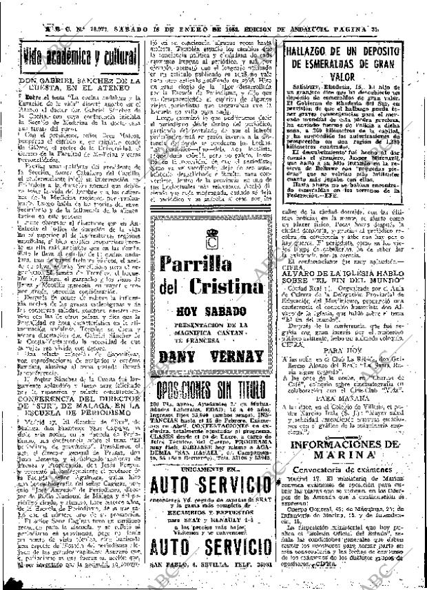 ABC SEVILLA 18-01-1958 página 31