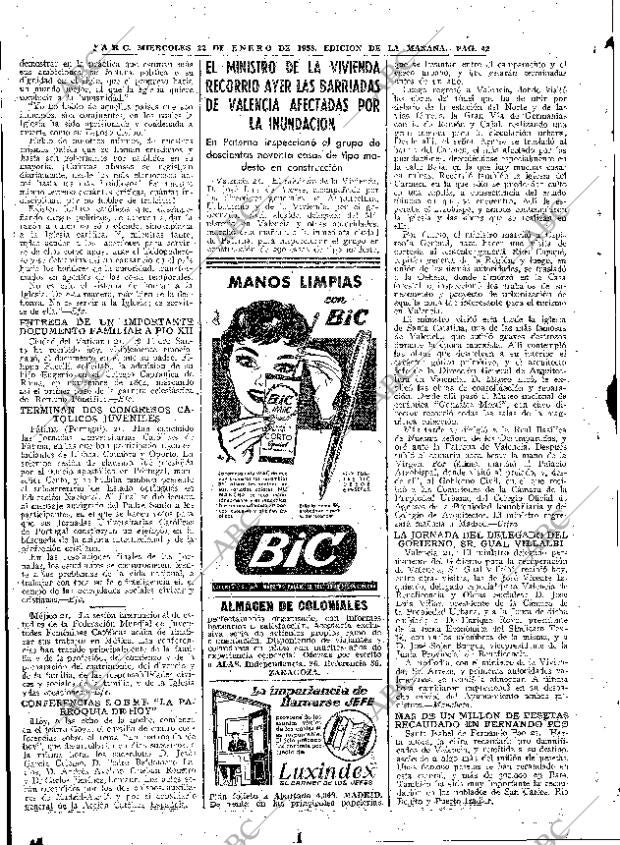 ABC MADRID 22-01-1958 página 42