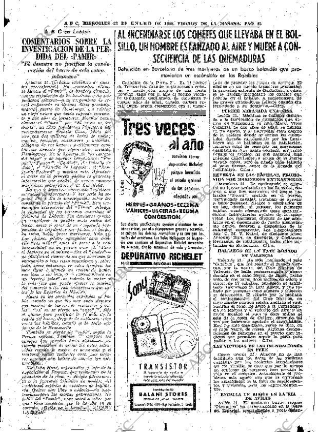 ABC MADRID 22-01-1958 página 45