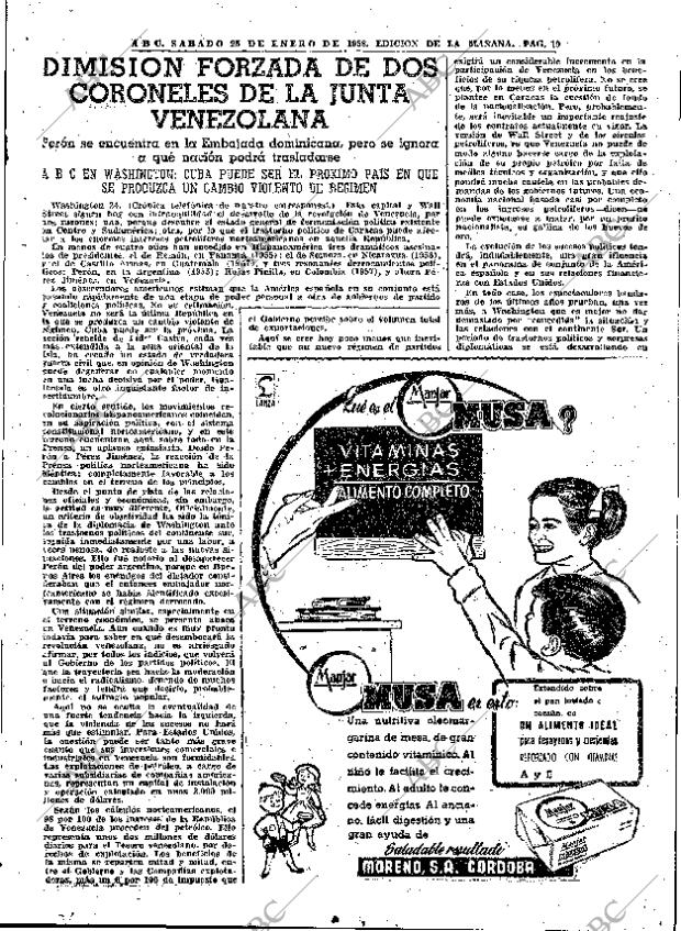 ABC MADRID 25-01-1958 página 19