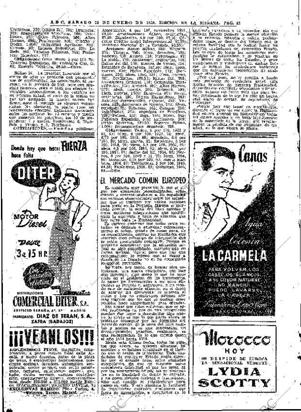 ABC MADRID 25-01-1958 página 42