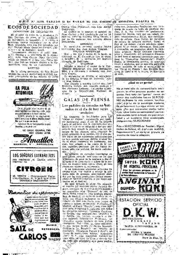 ABC SEVILLA 25-01-1958 página 20