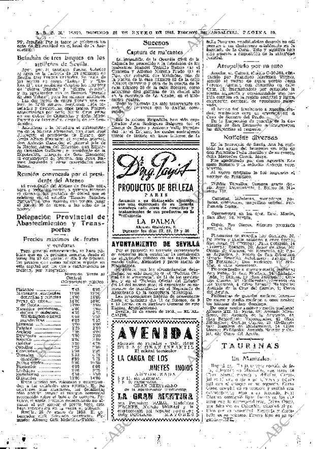 ABC SEVILLA 26-01-1958 página 50