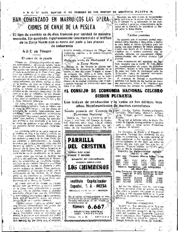 ABC SEVILLA 11-02-1958 página 13