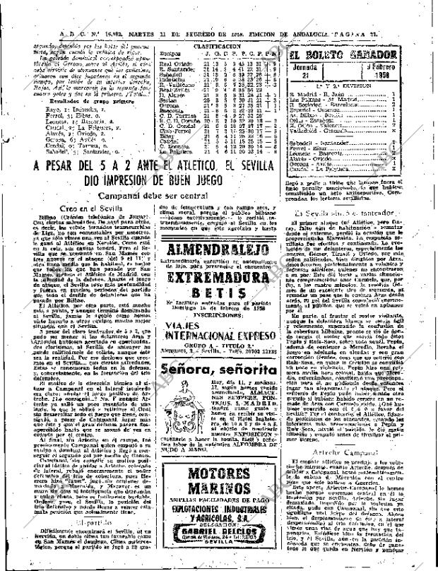 ABC SEVILLA 11-02-1958 página 27