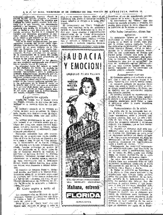 ABC SEVILLA 19-02-1958 página 16