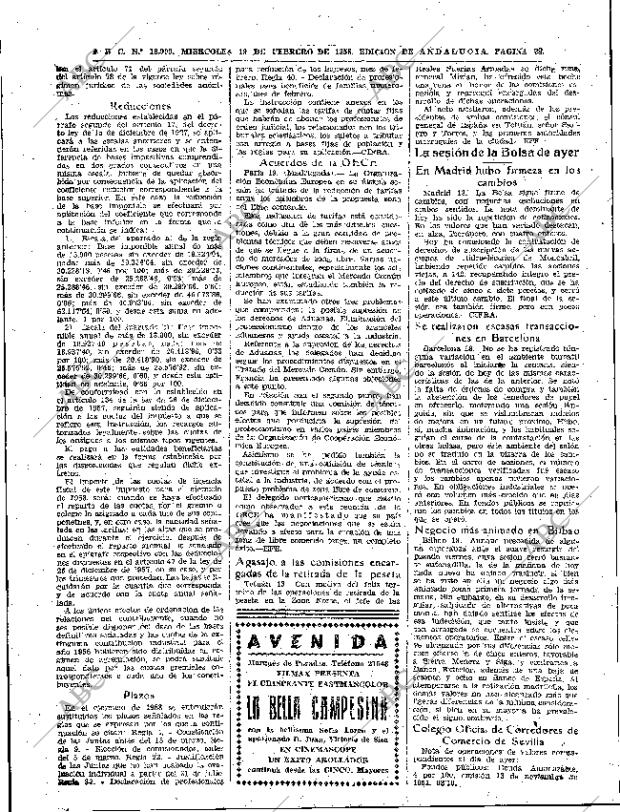 ABC SEVILLA 19-02-1958 página 28