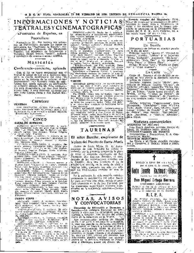 ABC SEVILLA 19-02-1958 página 35