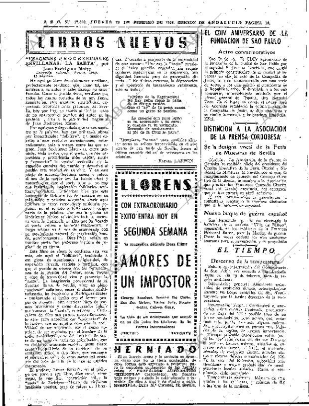 ABC SEVILLA 20-02-1958 página 28