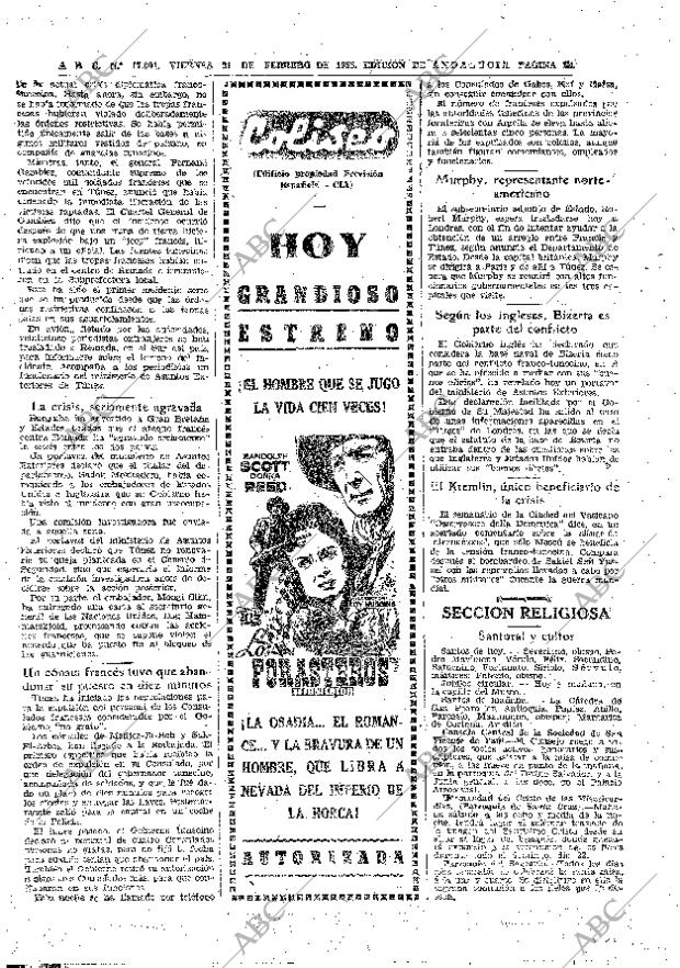 ABC SEVILLA 21-02-1958 página 22