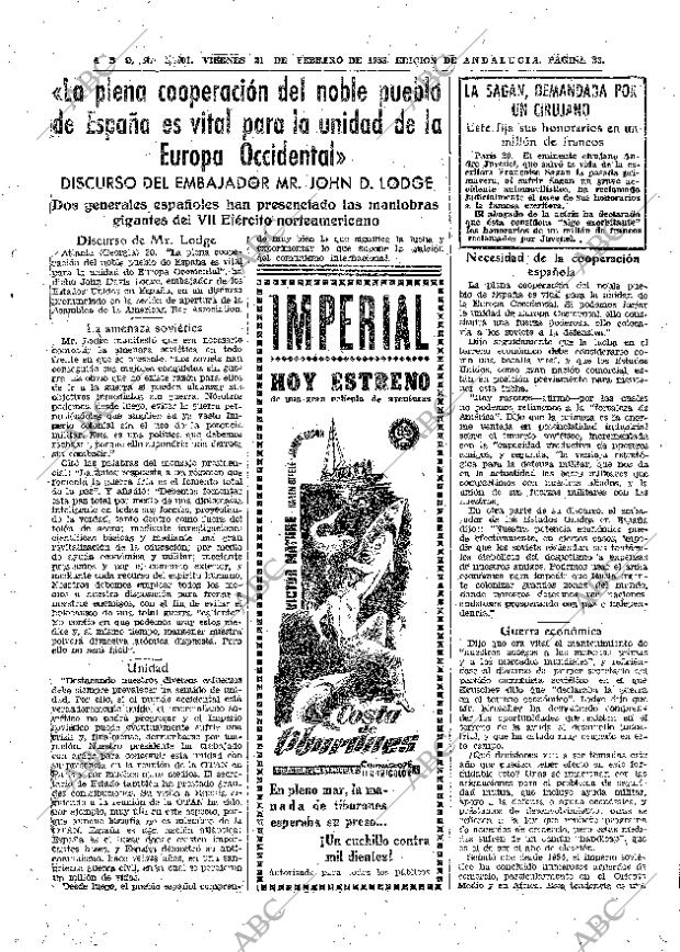 ABC SEVILLA 21-02-1958 página 23