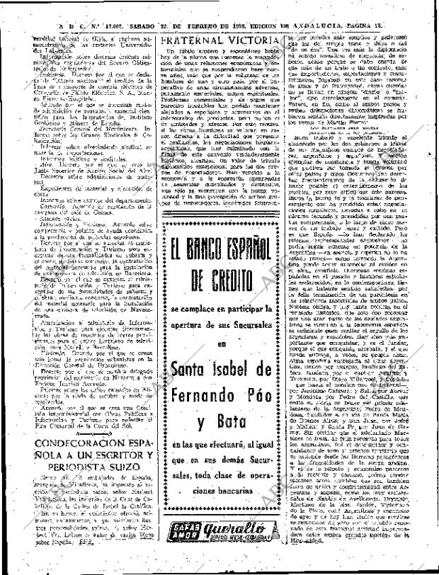 ABC SEVILLA 22-02-1958 página 16