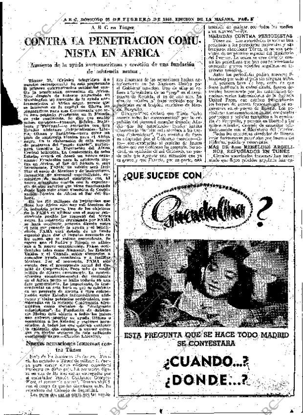ABC MADRID 23-02-1958 página 55