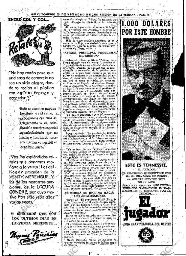 ABC MADRID 23-02-1958 página 56