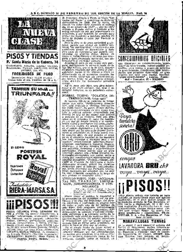 ABC MADRID 23-02-1958 página 70