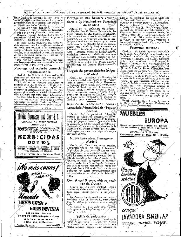 ABC SEVILLA 23-02-1958 página 48