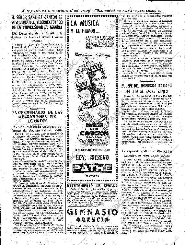 ABC SEVILLA 05-03-1958 página 16