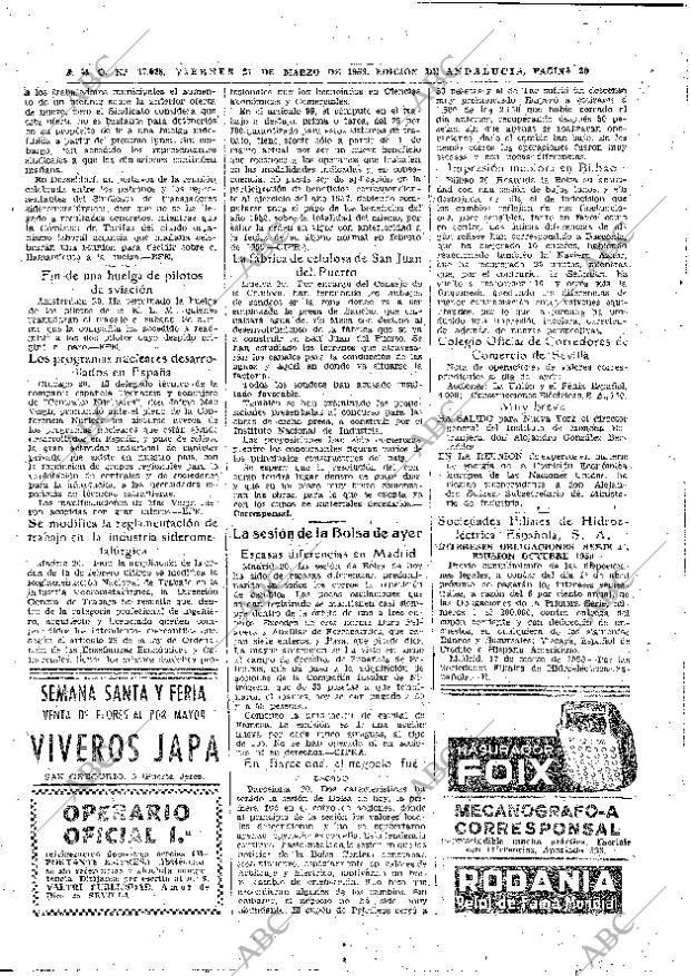 ABC SEVILLA 21-03-1958 página 20