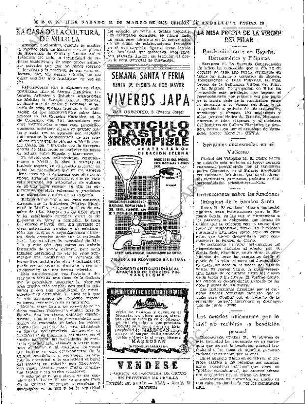 ABC SEVILLA 22-03-1958 página 16
