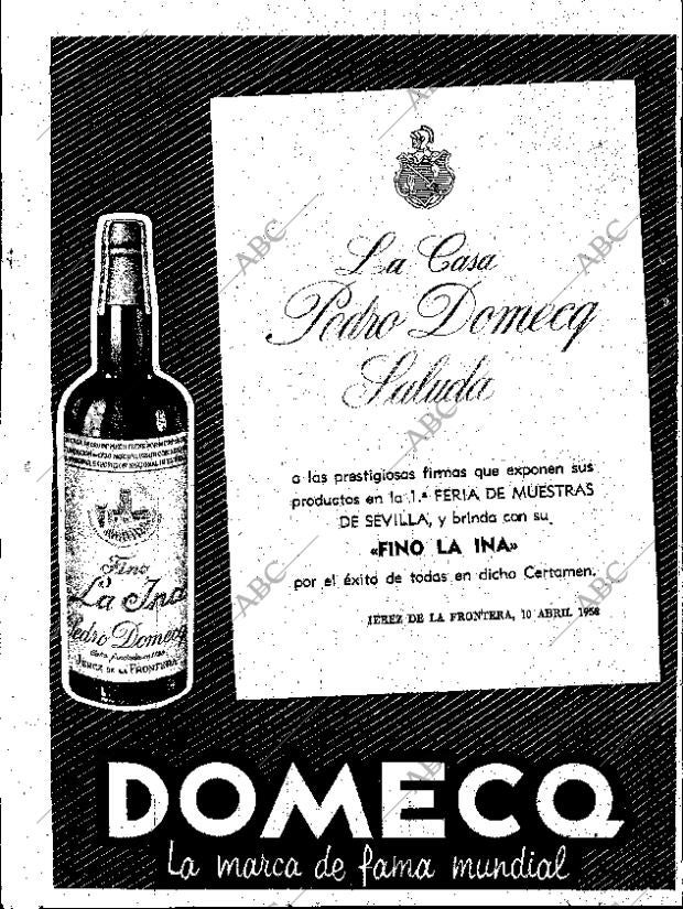 ABC SEVILLA 10-04-1958 página 38