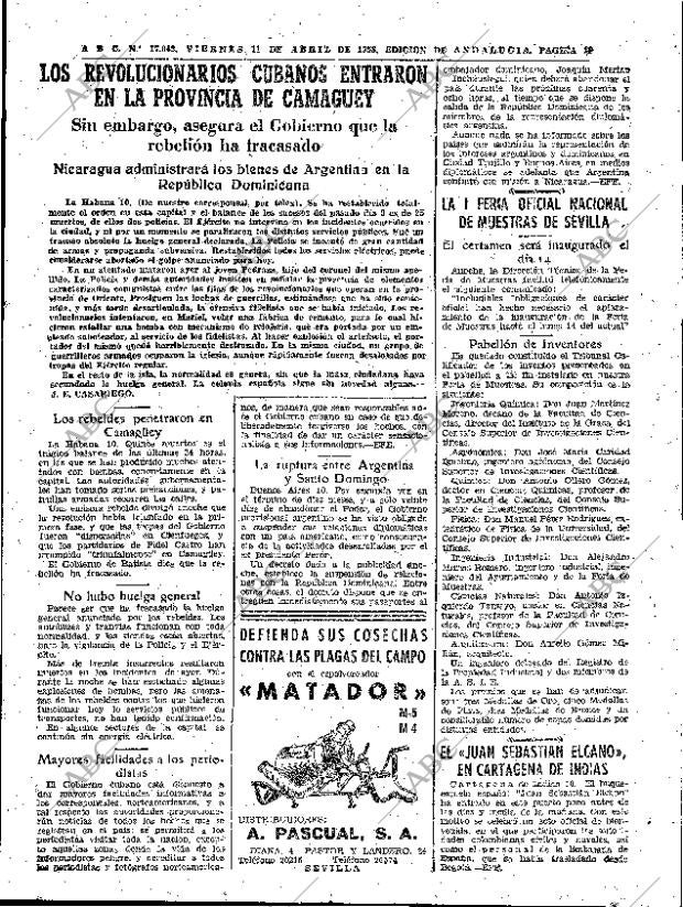 ABC SEVILLA 11-04-1958 página 19