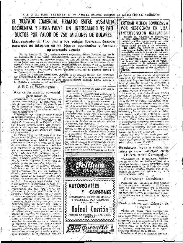 ABC SEVILLA 11-04-1958 página 23