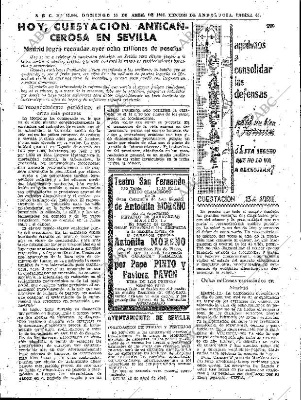 ABC SEVILLA 13-04-1958 página 45