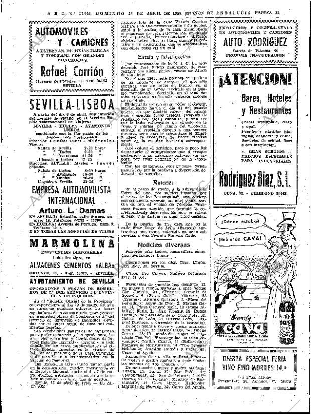 ABC SEVILLA 13-04-1958 página 52