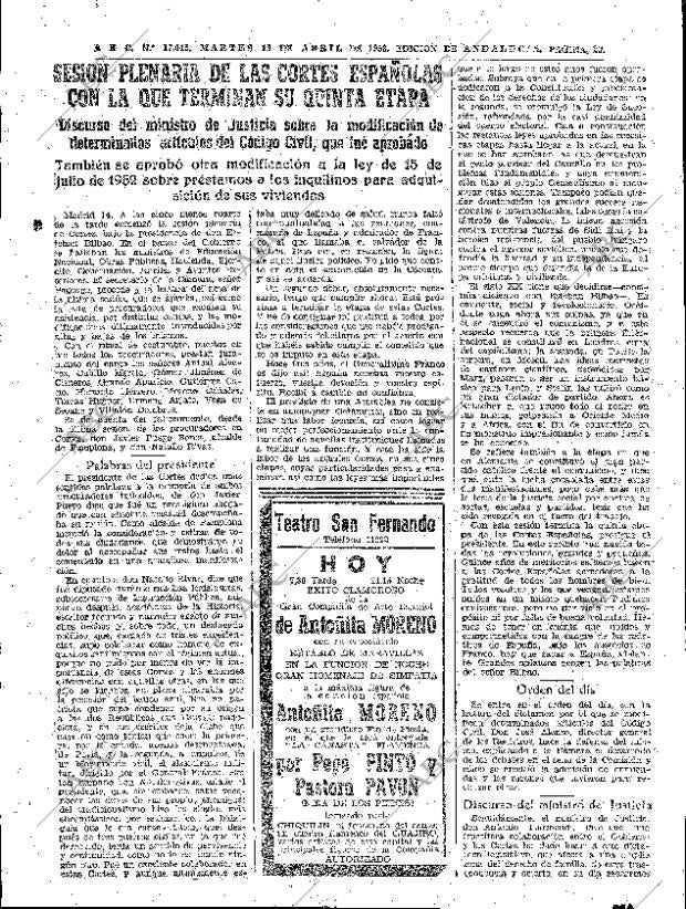 ABC SEVILLA 15-04-1958 página 23