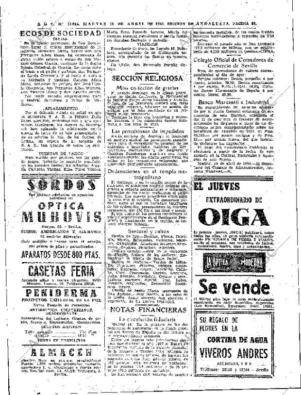 ABC SEVILLA 15-04-1958 página 28