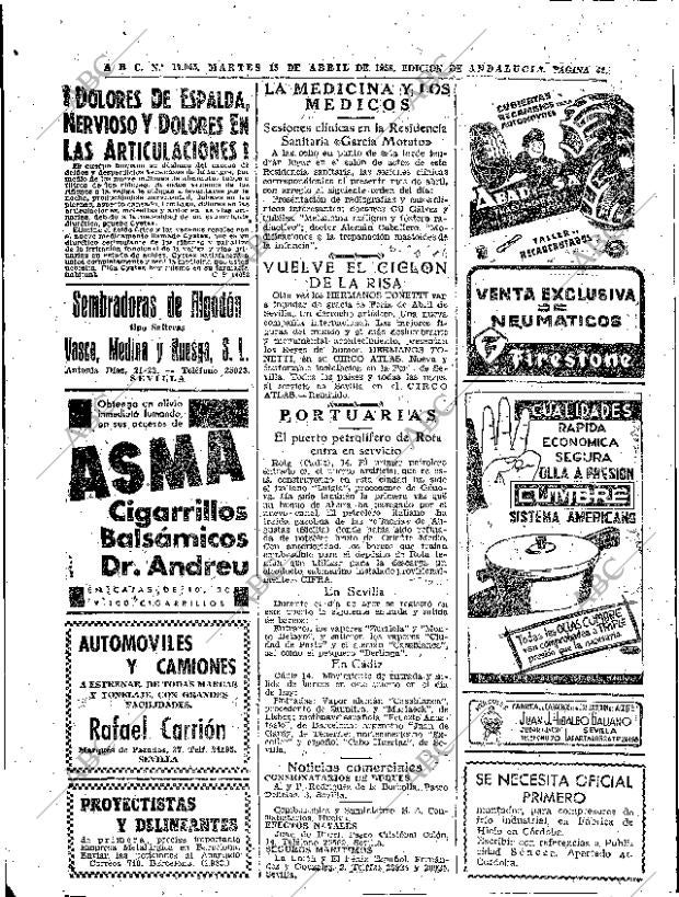 ABC SEVILLA 15-04-1958 página 42