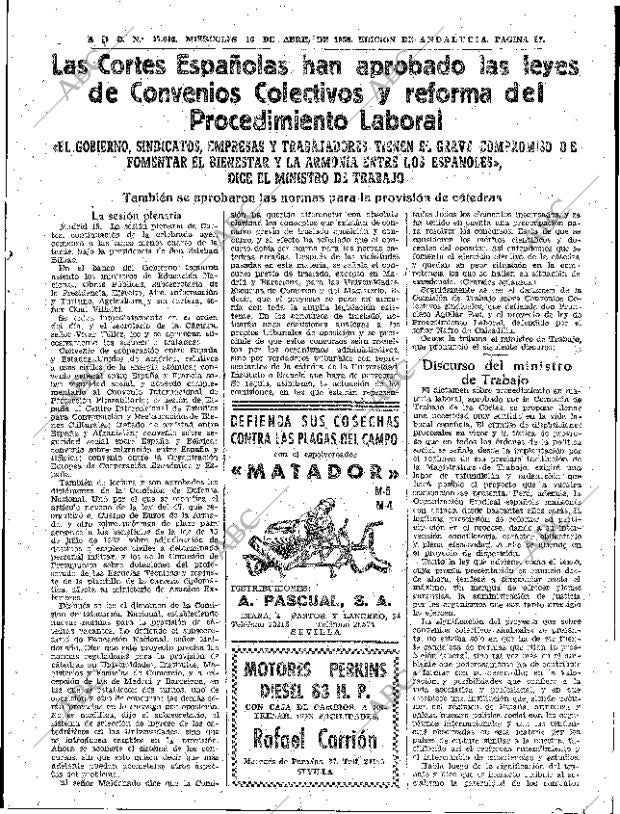 ABC SEVILLA 16-04-1958 página 17