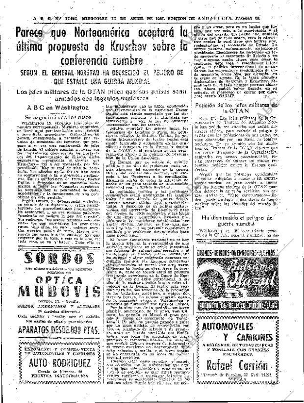 ABC SEVILLA 16-04-1958 página 20