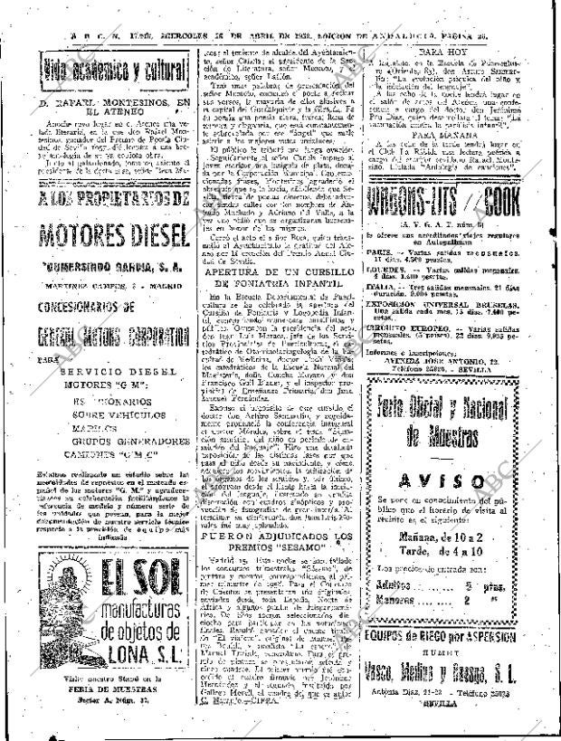 ABC SEVILLA 16-04-1958 página 26