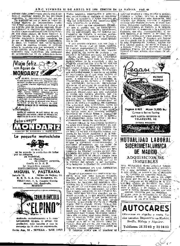 ABC MADRID 18-04-1958 página 40