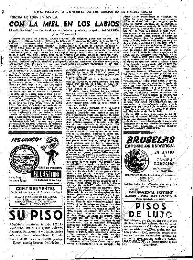 ABC MADRID 19-04-1958 página 55