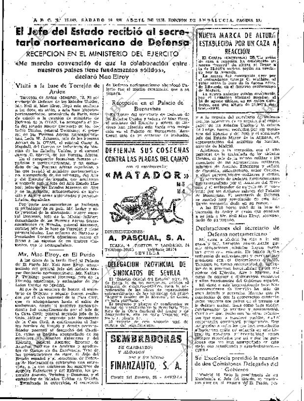 ABC SEVILLA 19-04-1958 página 17