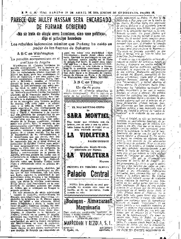 ABC SEVILLA 19-04-1958 página 21